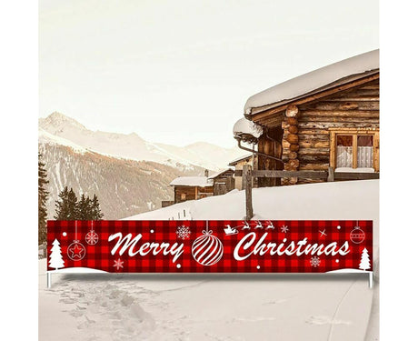 Christmas Santa Claus Letter Porch Door Background Hanging Banner Party Decor-B
