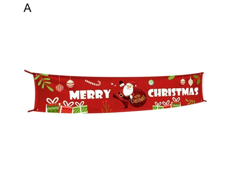 Christmas Santa Claus Letter Porch Door Background Hanging Banner Party Decor-B