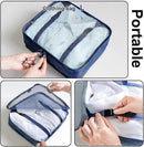 7pcs Clothes Packing Cubes Bag Set for Suitcase Storage and Organization