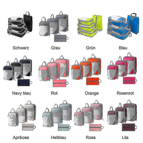 4pcs Extensible Compression Packing Cubes for Suitcases - 50% Offer