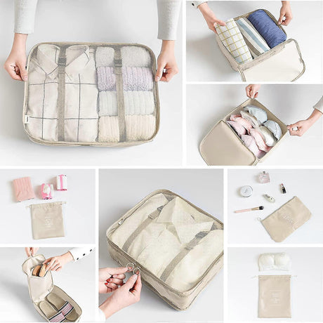 Waterproof Travel Packing Cube Suitcase Organizer Bag
