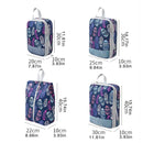 4pcs Travel & Home Packing Cubes with Printed Design for Easy Organization