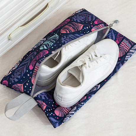 4pcs Travel & Home Packing Cubes with Printed Design for Easy Organization
