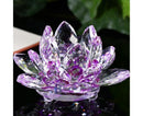 Artificial Crystal Lotus Buddhism Ornament Feng Shui Home Decor Collection Gift-Pink