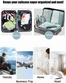 6pcs Packing Cubes for Suitcases Travel Luggage Organizer Bags - Blue