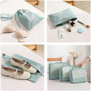 6pcs Packing Cubes for Suitcases Travel Luggage Organizer Bags - Blue