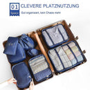 8pcs Travel Organizer Set Packing Cubes for Clothes, Shoes, Toiletries & More