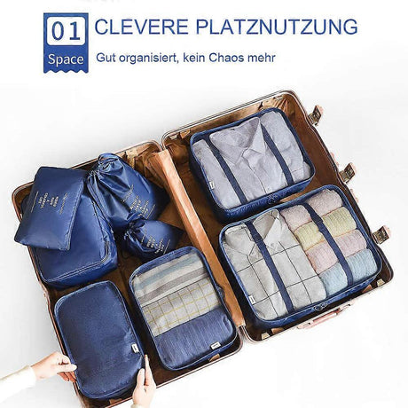 8pcs Travel Organizer Set Packing Cubes for Clothes, Shoes, Toiletries & More