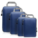 Compression Packing Cubes for Suitcases Gray Extensible Organizer Set