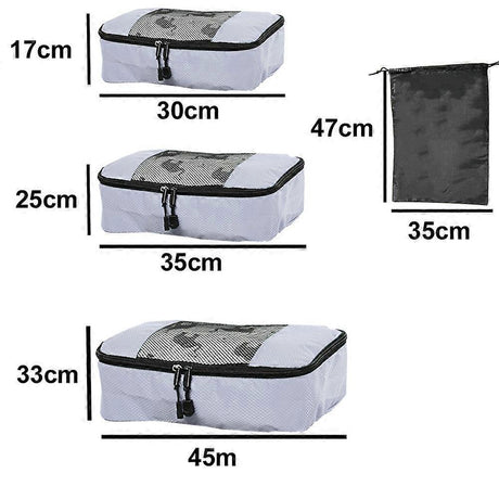 5pcs Travel Packing Cubes Luggage Organizer Set for Suitcases and Bags