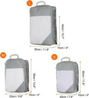 3pcs Compression Packing Cubes Lightweight Suitcase Luggage Organizers