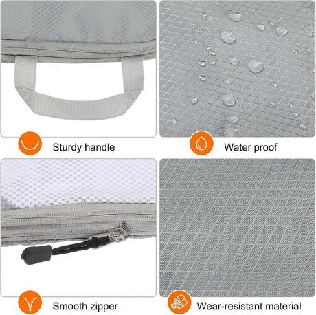 3pcs Compression Packing Cubes Lightweight Suitcase Luggage Organizers