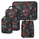 Compression Packing Cubes with Shoe Bag Foldable Luggage Storage Organizer