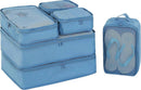 6pcs Packing Cubes with Shoe Bag Travel Organizer Set - Seablue