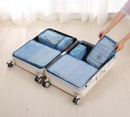 6pcs Packing Cubes with Shoe Bag Travel Organizer Set - Seablue