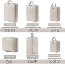 6pcs Packing Cubes Set Compression Bags & Organizers for Travel Suitcases