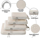 6pcs Packing Cubes Set Compression Bags & Organizers for Travel Suitcases