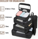 8pcs Travel Packing Cubes Set Suitcase Organizer for Travel Essentials