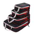 4pcs Packing Cubes Set with Foldable Shoe and Laundry Bag Organizer