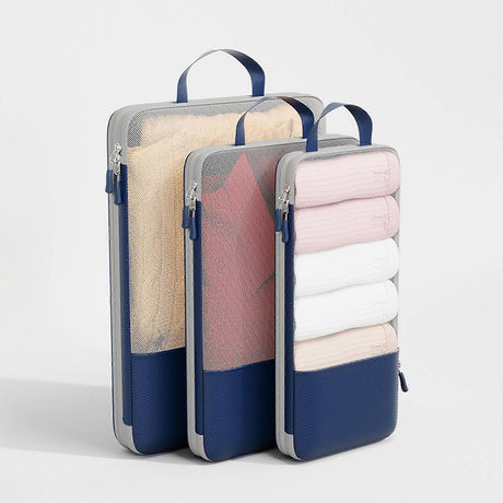3pcs Compression Packing Cubes Lightweight Durable Organizer Gift Bags