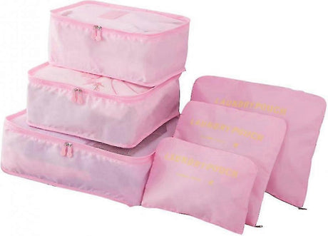 6pcs Packing Cubes Travel Storage Zip Organizers for Clothes, Socks, Underwear