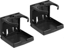 2pcs Adjustable Foldable Car Cup Holders - Portable Drink Holder Set Black