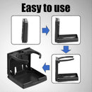 2pcs Adjustable Foldable Car Cup Holders - Portable Drink Holder Set Black