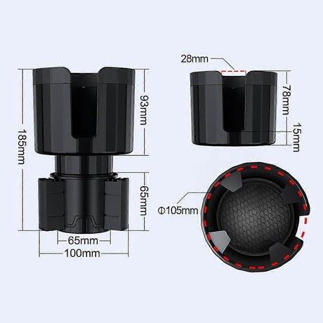 Car Cup Holder Expander Adapter - Universal Drink Holder for On-Board Use