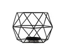 Nordic Style 3D Geometric Wrought Rack Candle Holder Candlestick Home Decoration-Black