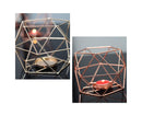 Nordic Style 3D Geometric Wrought Rack Candle Holder Candlestick Home Decoration-Black