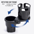 2-in-1 Car Cup Holder Expander - Adjustable Multifunctional Organizer for Travel Use