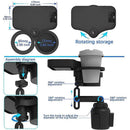 2-in-1 Multifunctional Car Cup Holder - Dual Drink Organizer Black Durable Plastic