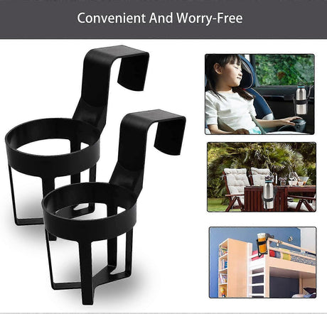 2pcs Plastic Car Cup Holders - Auto Drink Holders for Soda, Water, Coffee