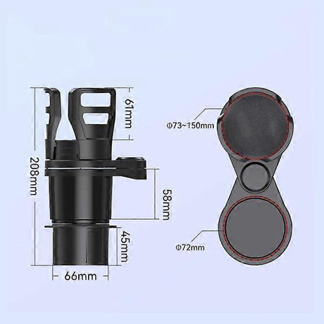 Rotatable Car Cup Holder Expander - Universal Multi-Use Drink Organizer