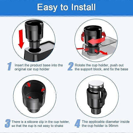 Adjustable Universal Car Cup Holder - Can Holder for Bottle/Drink, Truck Compatible Black