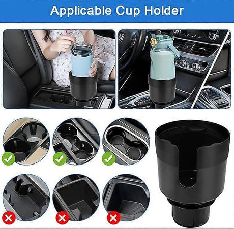 Adjustable Universal Car Cup Holder - Can Holder for Bottle/Drink, Truck Compatible Black