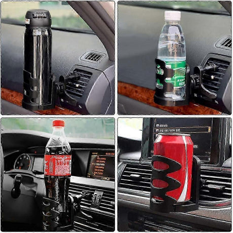 2pcs Adjustable Car Vent Cup Holders - Universal Car Drink Organizer Set