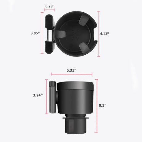 Car Cup Holder with Phone Holder - Organizer Expander in Grey Color
