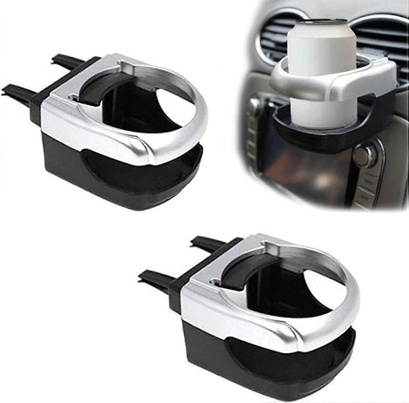 2pcs Car Cup & Bottle Holders - Universal Auto Drink Organizer Set