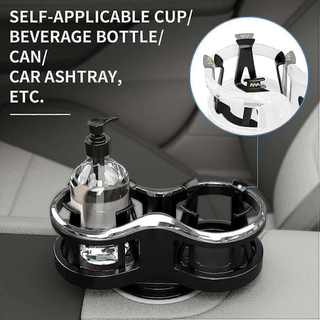 2-in-1 Car Drink Cup Holder - Adjustable Car Accessory for Bottle & Cans