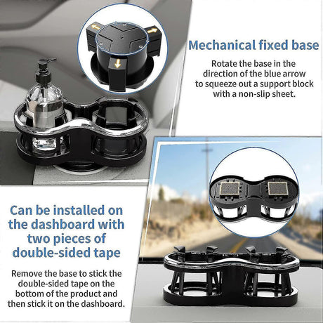 2-in-1 Car Drink Cup Holder - Adjustable Car Accessory for Bottle & Cans