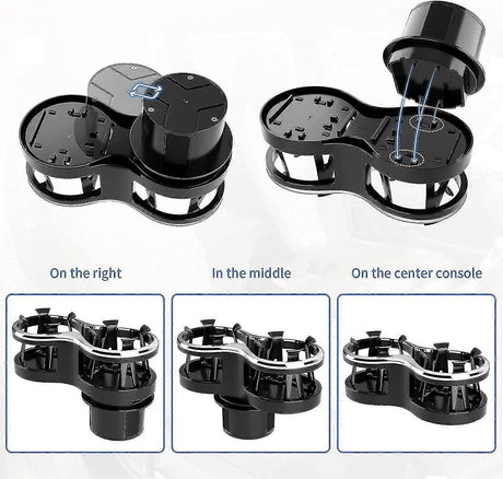 2-in-1 Car Drink Cup Holder - Adjustable Car Accessory for Bottle & Cans