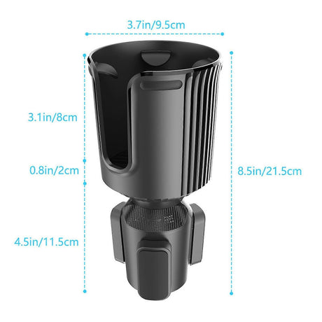 Car Cup Expander - Adjustable Drink Holder Fits Bottles Up to 3.7in Diameter