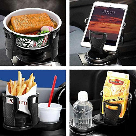 Dual Car Cup Holder - Expandable Adjustable Drink Holder for Car Use