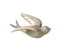 Attractive Hanging Pendant Widely Use Ceramic 3D Bird Shape Wall Crafts Ornaments for Home-Grey S