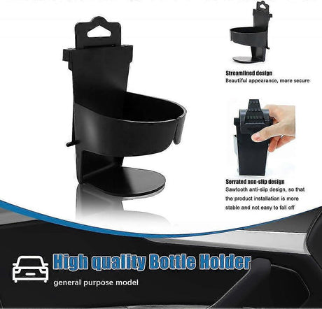 2pcs Car Cup Holders - Door & Window Mounted Drink Holder Set