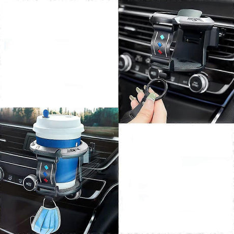 Car Cup Holder - Grey Universal Drink Organizer for Vehicle Use