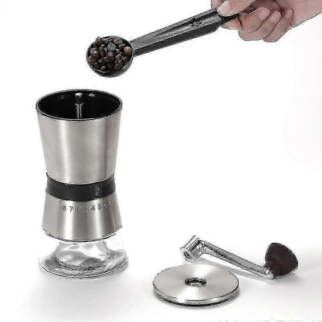 Manual Coffee Grinder - Stainless Steel Hand Mill for Coarse Coffee Grinding