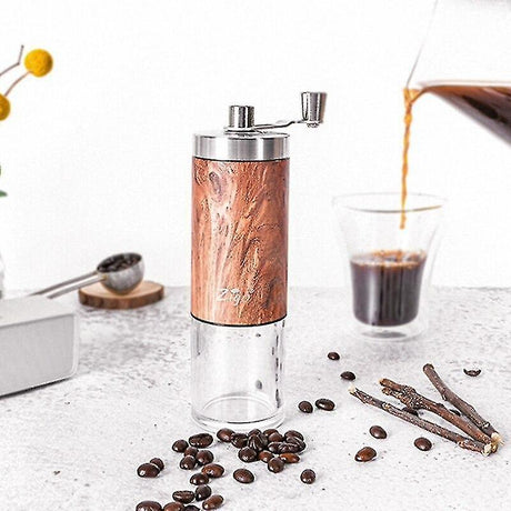 Manual Coffee Grinder - Conical Burr, Stainless Steel Hand Crank Coffee Mill