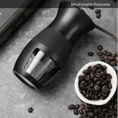 Manual Coffee Grinder - Portable Hand Coffee Mill with Bean Spike for Home Kitchen
